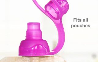 Food Pouch Top No Spill Flow Control Silicone Valve Protects Childs Silicone Mouth