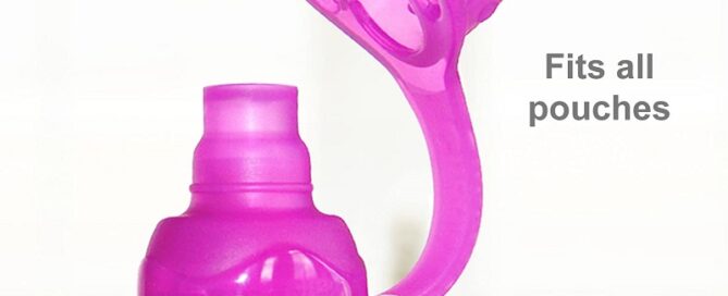 Food Pouch Top No Spill Flow Control Silicone Valve Protects Childs Silicone Mouth