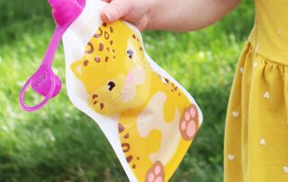 Food Pouch Top No Spill Flow Control Silicone Valve Protects Childs Silicone Mouth