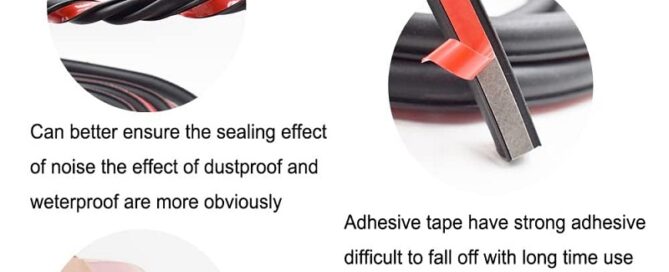 Gazing Channel Rubber D-shape weatherstrip Door Seal Strip Auto Door Rubber Weather Stripping Hollow Black