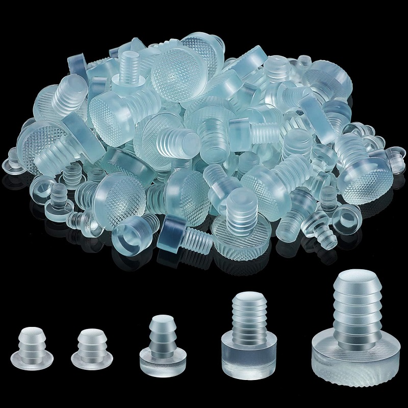 Glass Table Top Bumpers Clear Rubber Table Glass Bumper Non-Adhesive Glass Table Rubber Grippers for Furniture