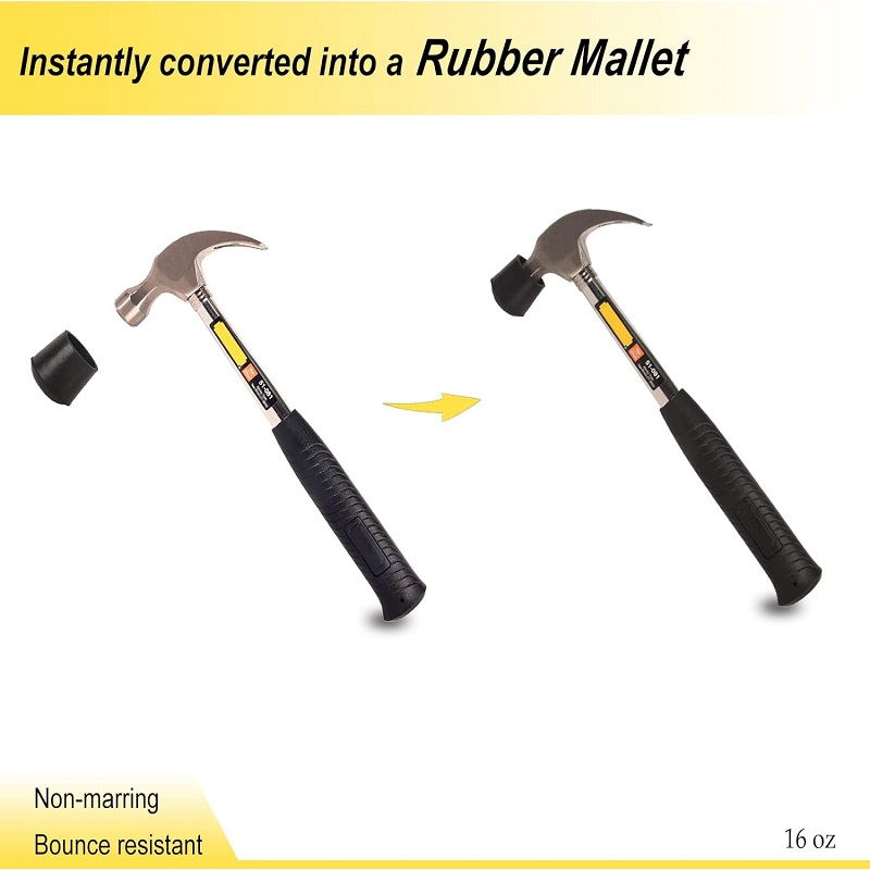 Hammer Rubber Cap Claw Hammer Cushion Removable Rubber Hammer Cap Non-marring and Bounce Resistant