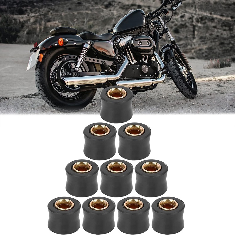 Motorcycle 10mm Inner Dia Rear Shock Absorber Cushion Rubber Shock Absorber Bushing