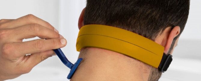 Neckline Shaving Template and Hair Trimming Guide Barber Silicone Trim Tool for Straight Lines