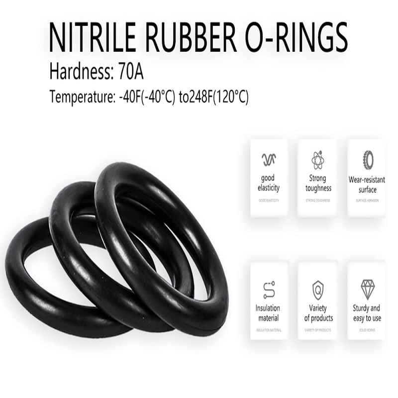 Nitrile Rubber O-Rings Nitrile NBR Rubber Washers for Oil or Air Sealing or Gas Connections 50mm Rubber O-ring