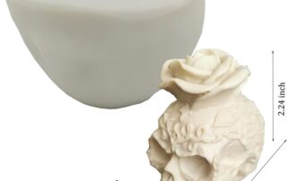 No-nonsense Silicone Tool Skull Rose Candle Silicone Mold Resin Chocolate Candle Art Mold Halloween