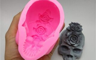 No-nonsense Silicone Tool Skull Rose Candle Silicone Mold Resin Chocolate Candle Art Mold Halloween