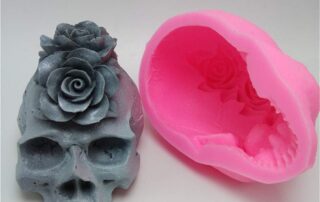 No-nonsense Silicone Tool Skull Rose Candle Silicone Mold Resin Chocolate Candle Art Mold Halloween