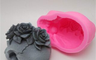 No-nonsense Silicone Tool Skull Rose Candle Silicone Mold Resin Chocolate Candle Art Mold Halloween