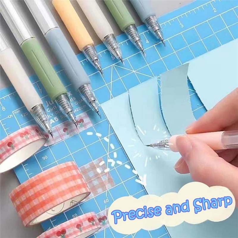 Precision Craft Cutting Tools with Silicon Grip Work As A Pen Thin Blade for Art Paper Scrapbook Tool To Cut Silicone