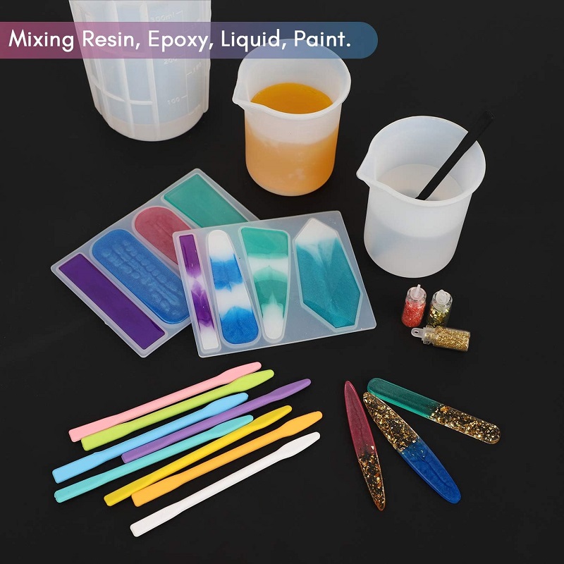 Resin Mixing Silicone Stir Sticks Reusable Epoxy Resin Stir Sticks Paint Facial Mask Stirring Rods