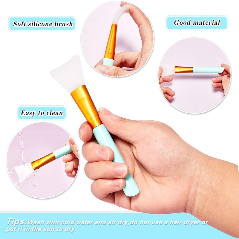 Reusable Resin Stir Silicone Sticks Makeup Silicone Epoxy Brushes for Mixing Resin Epoxy Liquid Facial Paint