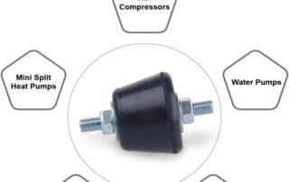 Rubber Anti-Vibration Isolator Mounts with Studs Shock Absorber for Air Compressors Large Rubber Bushings