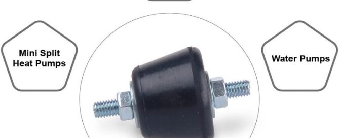 Rubber Anti-Vibration Isolator Mounts with Studs Shock Absorber for Air Compressors Large Rubber Bushings