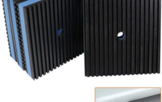 Rubber Anti-Vibration Pad Heavy Duty Ribbed Rubber with Blue EVA Center Isolation Pads for HVAC