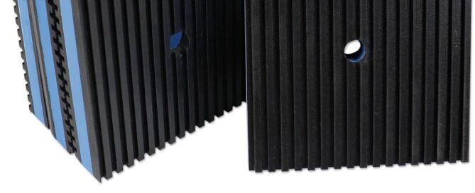 Rubber Anti-Vibration Pad Heavy Duty Ribbed Rubber with Blue EVA Center Isolation Pads for HVAC