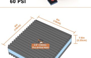Rubber Anti-Vibration Pad Heavy Duty Ribbed Rubber with Blue EVA Center Isolation Pads for HVAC