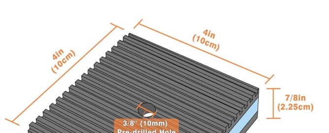 Rubber Anti-Vibration Pad Heavy Duty Ribbed Rubber with Blue EVA Center Isolation Pads for HVAC