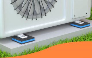 Rubber Anti-Vibration Pad Heavy Duty Ribbed Rubber with Blue EVA Center Isolation Pads for HVAC