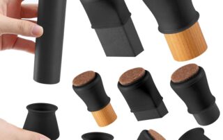 Rubber Bush For Square Pipe Black Silicone Chair Leg Floor Protectors Silicon Furniture Feet Protection Cover