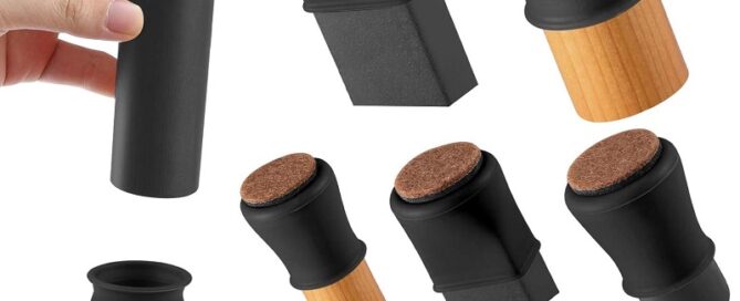 Rubber Bush For Square Pipe Black Silicone Chair Leg Floor Protectors Silicon Furniture Feet Protection Cover