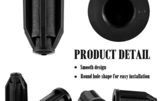 Rubber Caster Socket Sleeve Round Inserts Rubber Caster Stem Socket Inserts Caps