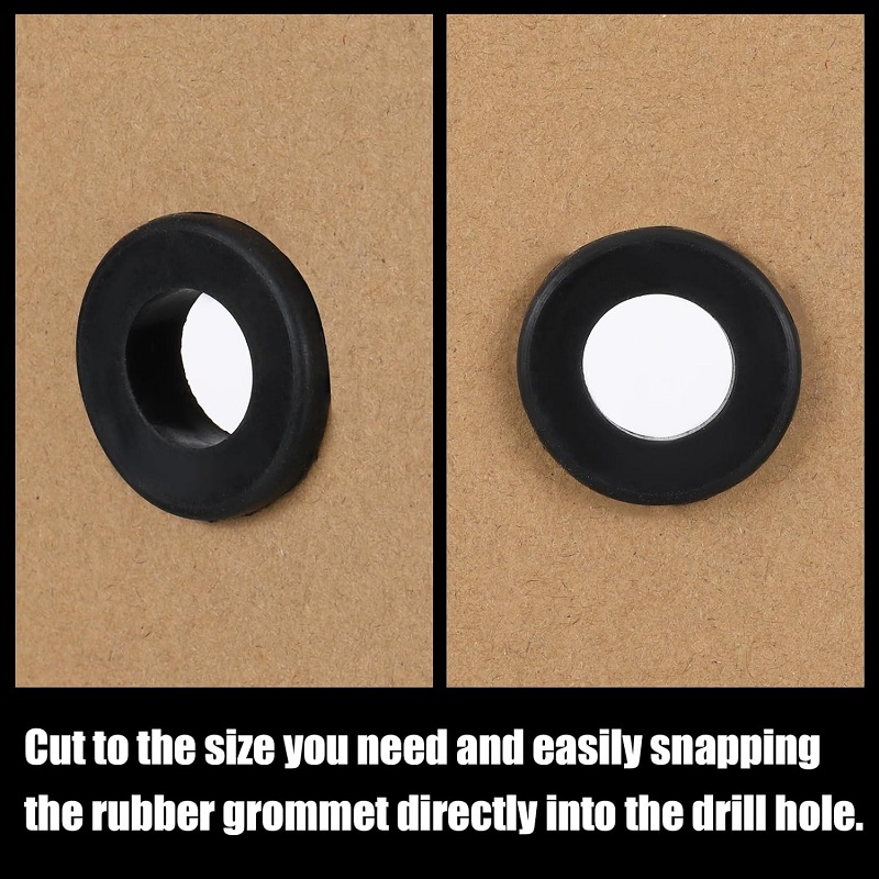 Rubber Grommet Insertion Tool Rubber Grommets for Wiring Hole Electrical Cable Outlet Rubber Bushing