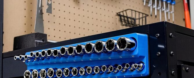Rubber Magnetic Socket Holder Deep Sockets Tray Metric Socket Organizer