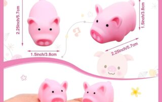 Rubber Pig Bath Toy Bulk Tiny Pig Toys Float Squeak Bathtub Toys for Baby Shower