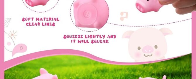 Rubber Pig Bath Toy Bulk Tiny Pig Toys Float Squeak Bathtub Toys for Baby Shower