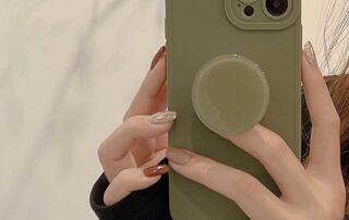 Rubber Sockets Slim Silicone Soft Rubber with 360° Ring Holder Kickstand Car Mount Supported Protective Phone Cases