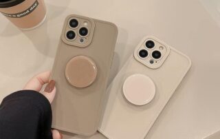 Rubber Sockets Slim Silicone Soft Rubber with 360° Ring Holder Kickstand Car Mount Supported Protective Phone Cases