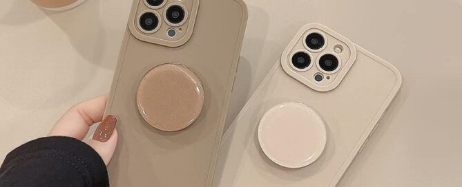 Rubber Sockets Slim Silicone Soft Rubber with 360° Ring Holder Kickstand Car Mount Supported Protective Phone Cases