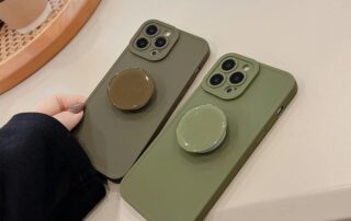 Rubber Sockets Slim Silicone Soft Rubber with 360° Ring Holder Kickstand Car Mount Supported Protective Phone Cases