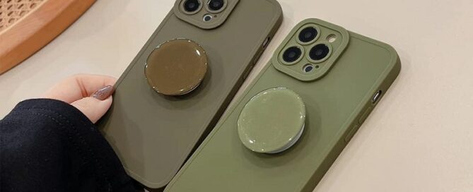 Rubber Sockets Slim Silicone Soft Rubber with 360° Ring Holder Kickstand Car Mount Supported Protective Phone Cases