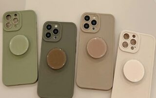 Rubber Sockets Slim Silicone Soft Rubber with 360° Ring Holder Kickstand Car Mount Supported Protective Phone Cases