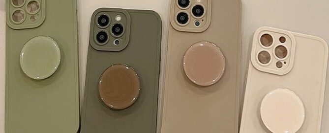 Rubber Sockets Slim Silicone Soft Rubber with 360° Ring Holder Kickstand Car Mount Supported Protective Phone Cases