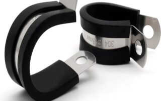 Rubber Tipped Clamps Stainless Steel Cable Clamp Rubber Cushioned Insulated Clampfor Tube Installation