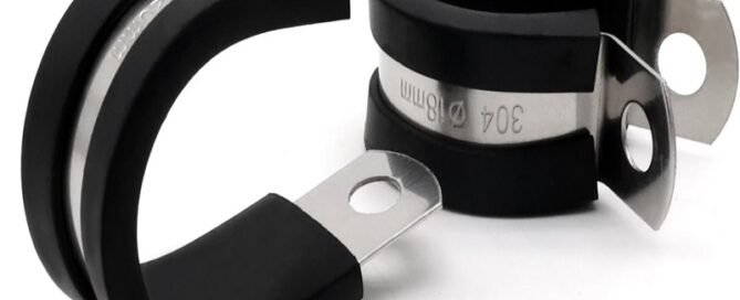 Rubber Tipped Clamps Stainless Steel Cable Clamp Rubber Cushioned Insulated Clampfor Tube Installation