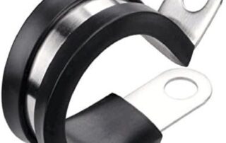 Rubber Tipped Clamps Stainless Steel Cable Clamp Rubber Cushioned Insulated Clampfor Tube Installation