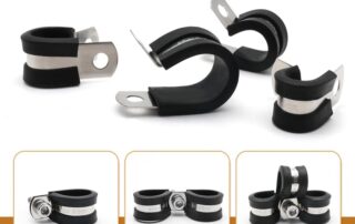 Rubber Tipped Clamps Stainless Steel Cable Clamp Rubber Cushioned Insulated Clampfor Tube Installation