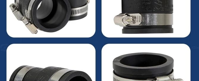 Rubber sockets Chica Supply Giant Flexible Rubber Reducing Coupling with Stainless Steel Clamps