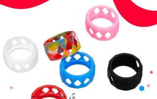 Silicone Anti Slip Ring Non-Skid Band Ring Soft Protection Bulb Glass Silicone Ring
