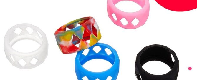 Silicone Anti Slip Ring Non-Skid Band Ring Soft Protection Bulb Glass Silicone Ring