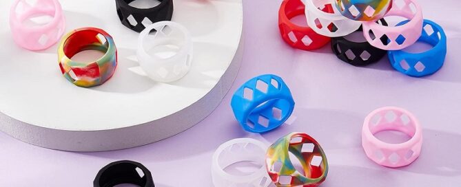 Silicone Anti Slip Ring Non-Skid Band Ring Soft Protection Bulb Glass Silicone Ring
