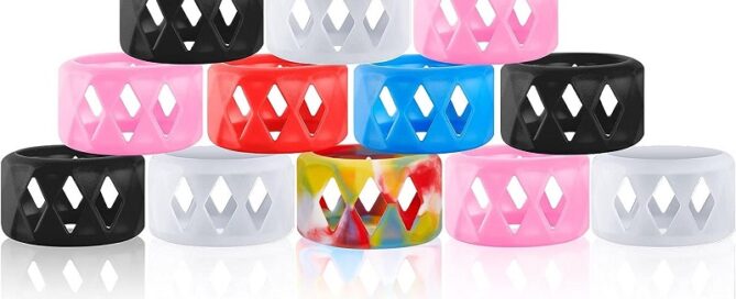Silicone Anti Slip Ring Non-Skid Band Ring Soft Protection Bulb Glass Silicone Ring