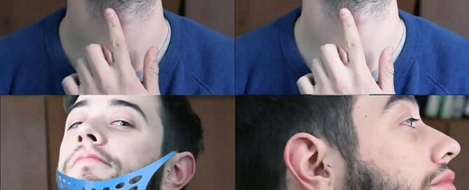 Silicone Beard Shaper Neckline Guide Beard Shaping Tool Mustache Shaver Silicone Trimming Tool