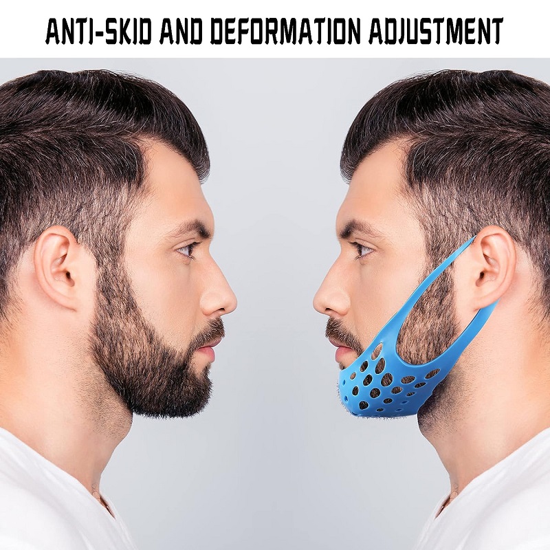 Silicone Beard Shaper Neckline Guide Beard Shaping Tool Mustache Shaver Silicone Trimming Tool