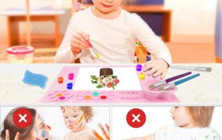 Silicone Craft Mat with Cup Large Silicone Mat for Resin Casting Non-Deforming Silicone Artist Mat for Painting