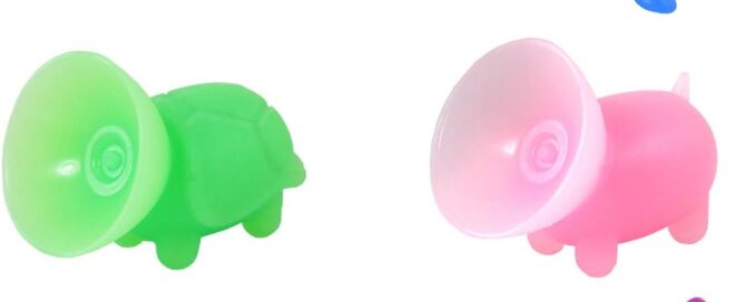 Silicone Phone Stand Glow in dark Piggy Cell Phone Stand Cell Phone Holder and Rubber Sockets